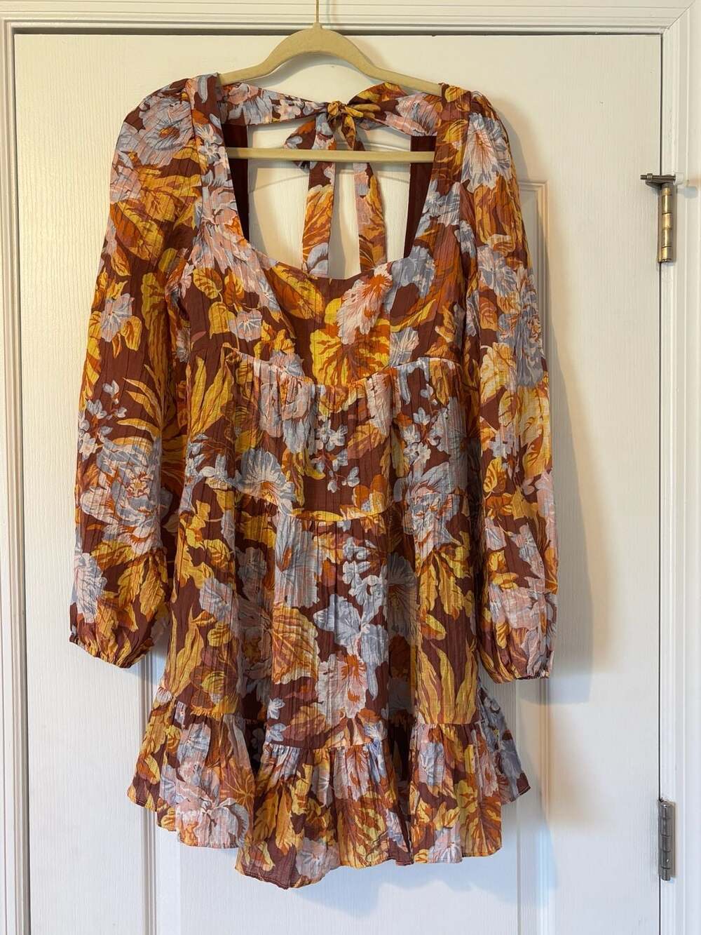 MINKPINK Serena Long Sleeve Floral Print Mini Dress